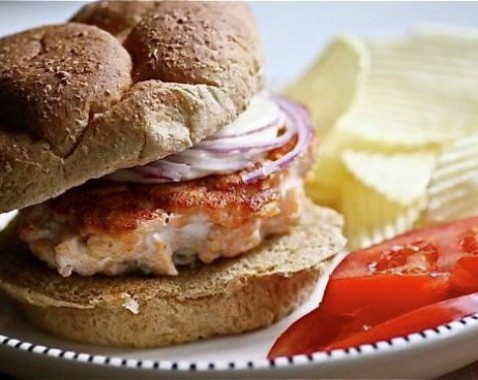 Hamburguesas de salmón