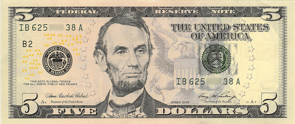 Five Dollars Bill 2006