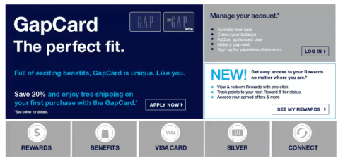 Gap visa card clearance online