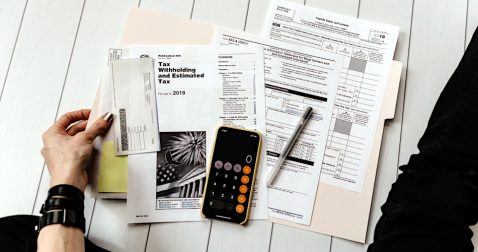 tax preparation in progress
