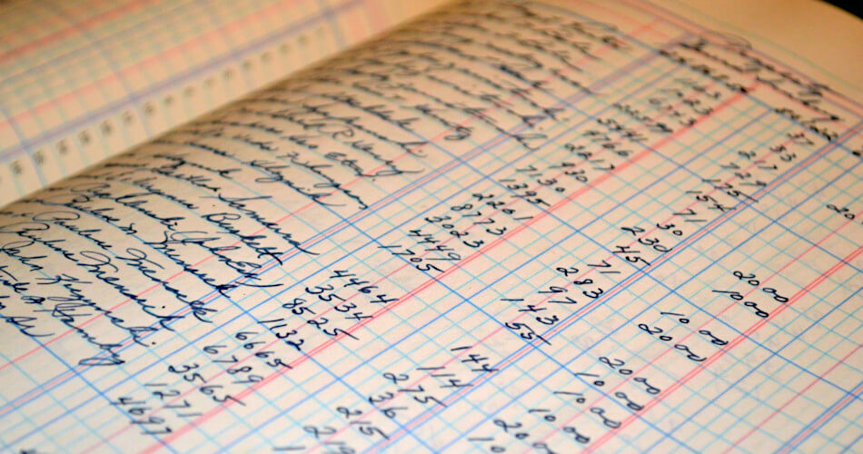 image of the sort of handwritten accounting records few people use these days