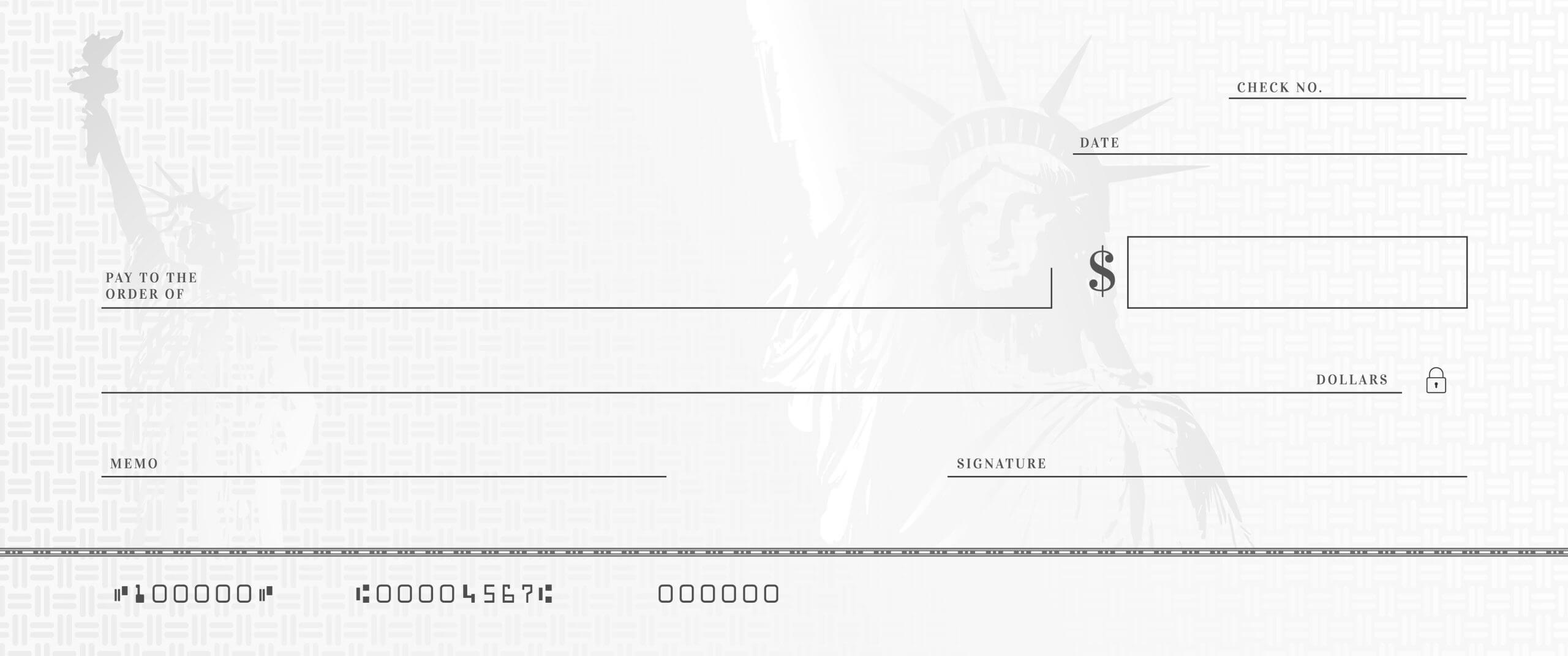 personal check sample