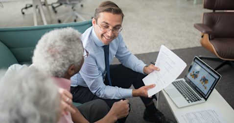 Meeting with a financial advisor or wealth planner
