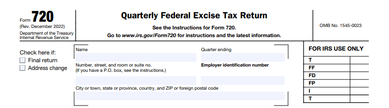 IRS Form 720: What Is It & Who Is Required To File? - SuperMoney