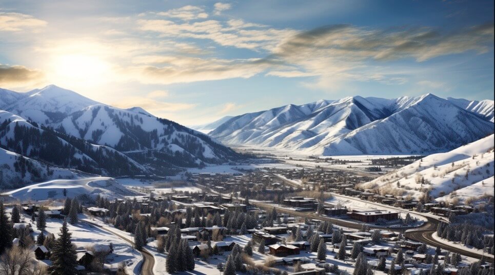 Sun Valley drone view